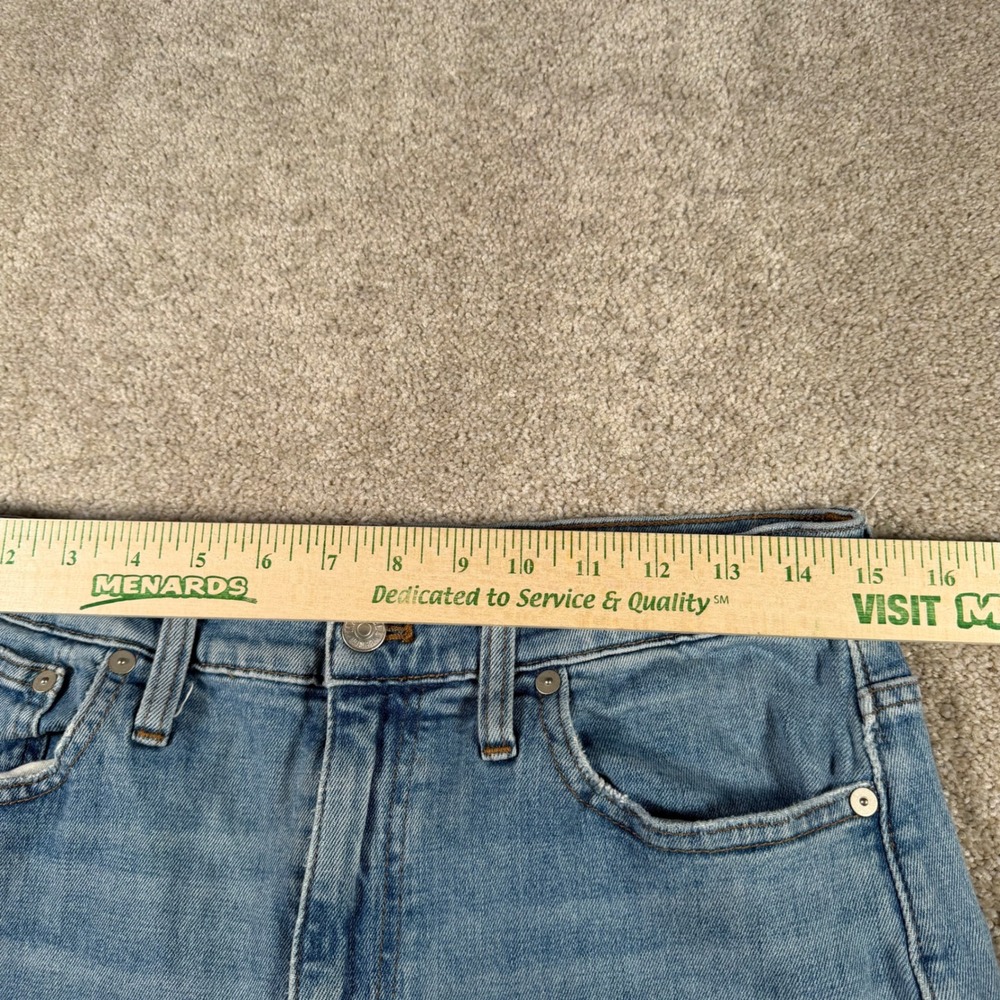Madewell The High-Rise Slim Crop Boyjean Womens 29 Blue Distressed Raw Hem - Picture 7 of 12